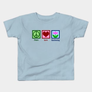 Peace Love Gardening Kids T-Shirt